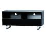 Meuble tv design noir  2 casiers et 2 tiroirs LEA