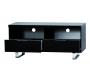 Meuble tv design noir  2 casiers et 2 tiroirs LEA
