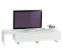 Meuble tv moderne laqu&eacute; blanc extensible New York