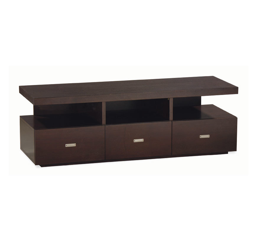 Meuble TV NARDO en ch&ecirc;ne malaisien - coloris wenge image 1