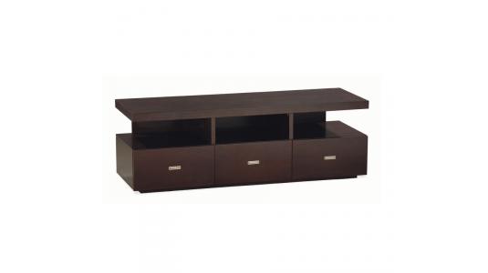 Meuble TV NARDO en ch&ecirc;ne malaisien - coloris wenge image 1