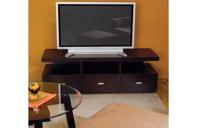 Meuble TV NARDO en ch&ecirc;ne malaisien - coloris wenge