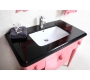 Meubles de salle de bain : vasque, meuble sous vasque, &eacute;tag&egrave;re et miroir VICKY