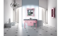 Meubles de salle de bain : vasque, meuble sous vasque, &eacute;tag&egrave;re et miroir VICKY