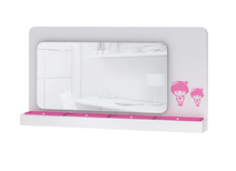 Miroir enfant rose et blanc MARCHANDE