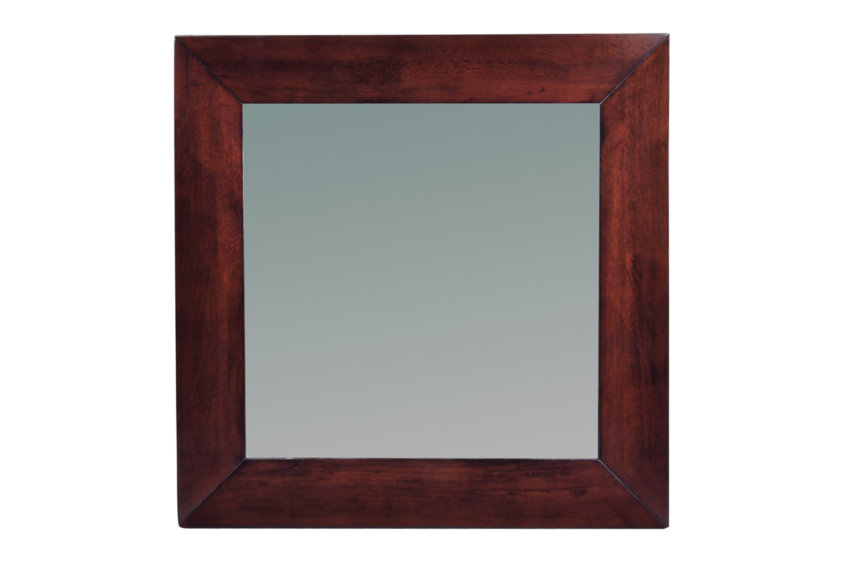 Miroir mural en bois 80 x 80 cm weng&eacute; Daffodil