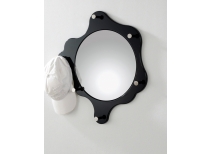 Miroir pat&egrave;res design noir PAINTING
