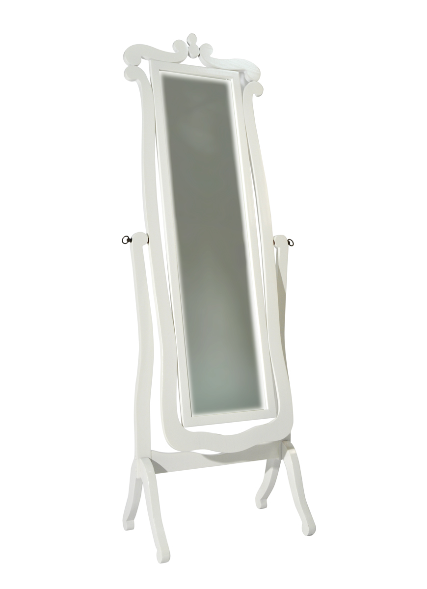 Miroir / psych&eacute; baroque blanc Louisa