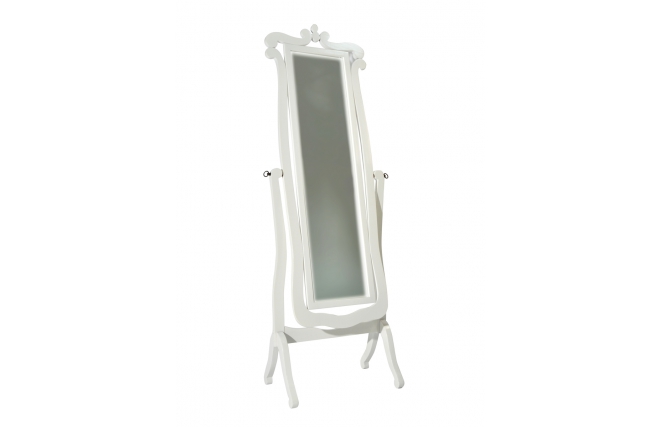 Miroir / psych&eacute; baroque blanc Louisa
