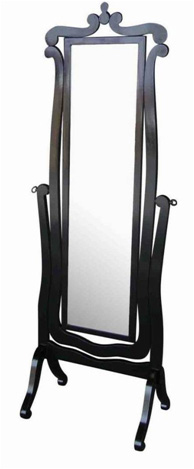 Miroir / psych&eacute; baroque noir Louisa