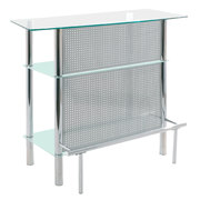 Mueble / barra ACAPULCO de acero cromado y cristal templado  image pub1