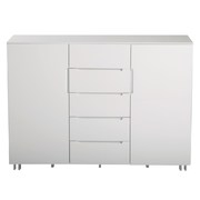 Mueble blanco NEW YORK de 2 puertas y de 5 cajones  image pub1