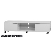 Mueble de TV de dise&ntilde;o LEA 170cm con ruedas 2 estanter&iacute;as y 2 cajones  image pub1