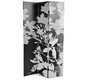 Paravent 3 vantaux FLORA bois et tissu image 1