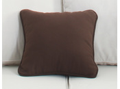 Petit coussin 40x40 coton chocolat