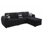 Petit coussin velours ray&eacute; noir et argent 40x40