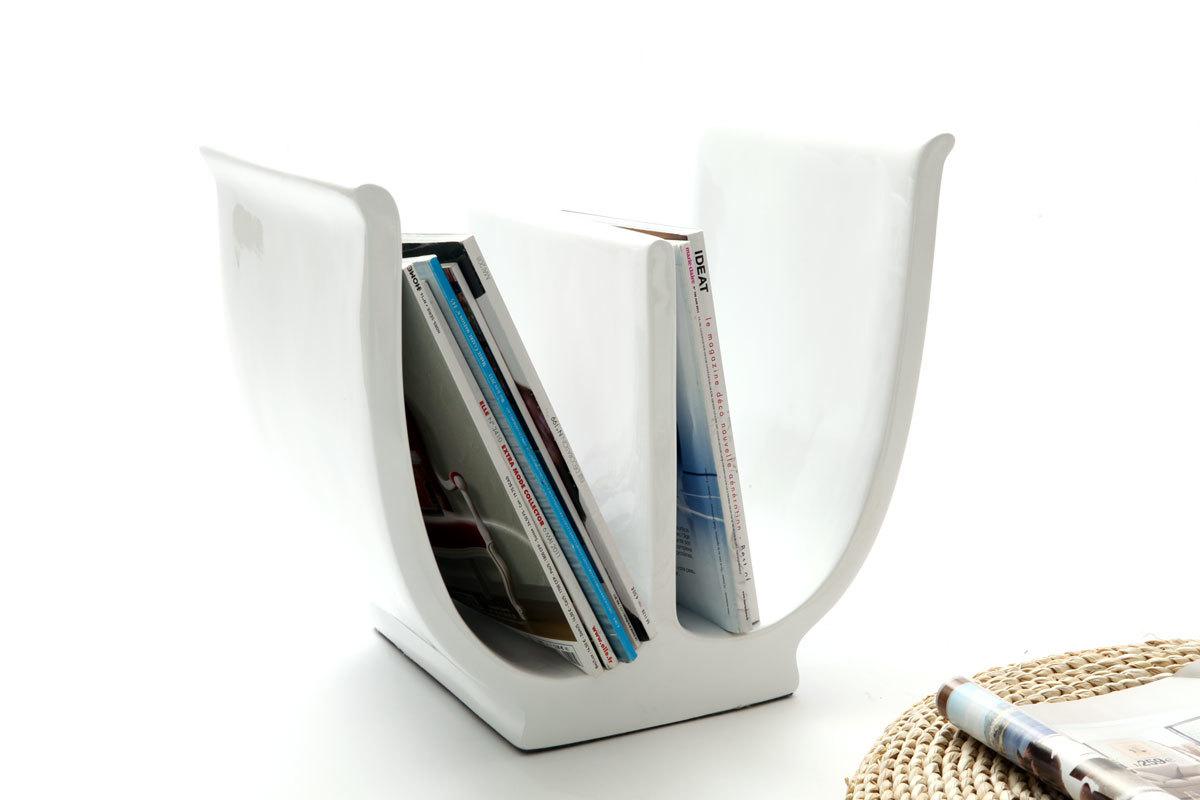 Porte-revues design blanc TULIP