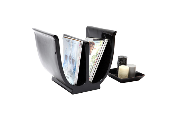 Porte-revues design noir TULIP
