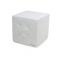 Pouf blanc moderne carr&eacute; Angelo
