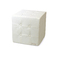 Pouf blanc moderne carr&eacute; Angelo