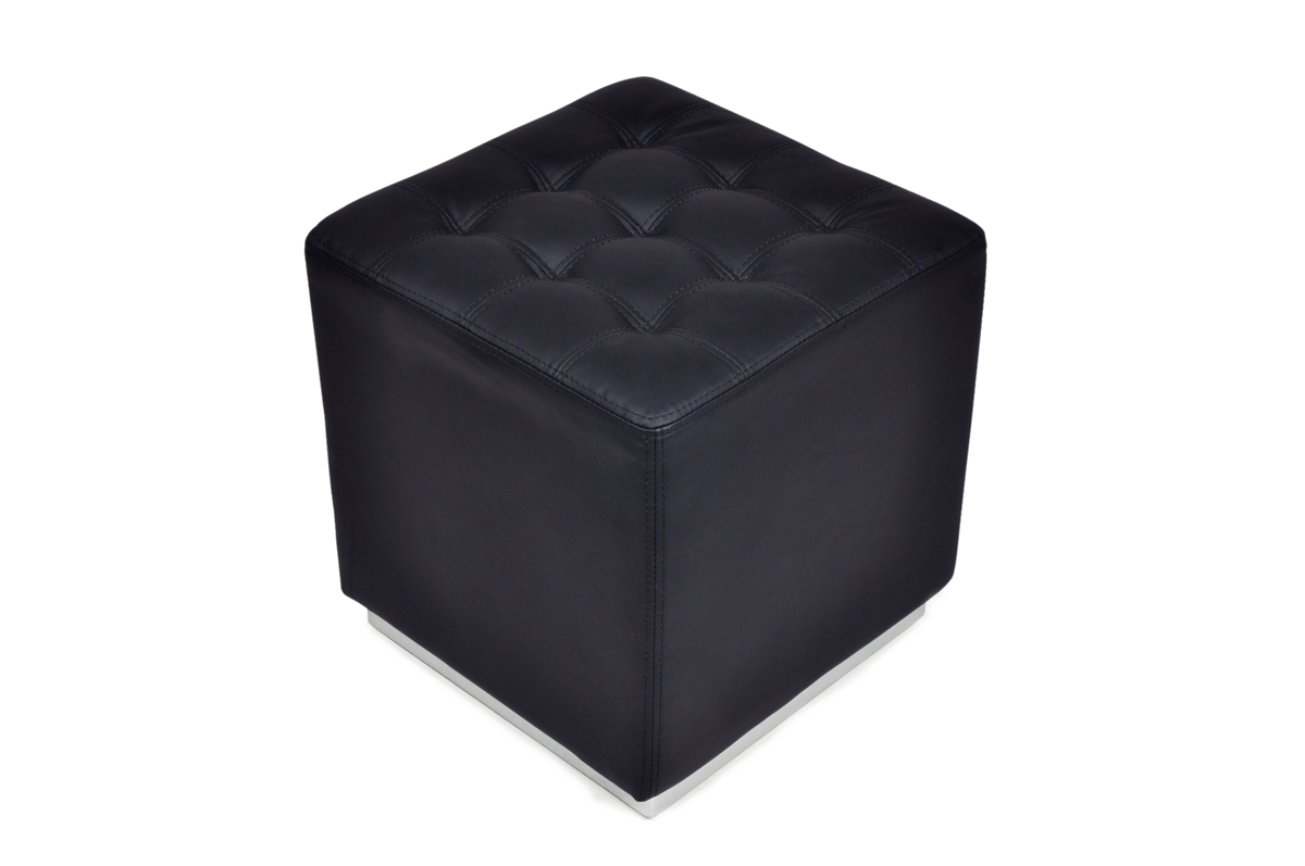 Pouf carr&eacute; MANHATTAN - coloris noir image 1