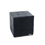 Pouf carr&eacute; noir ANGELO image pub1