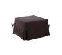 Pouf convertible chocolat microfibre Diego