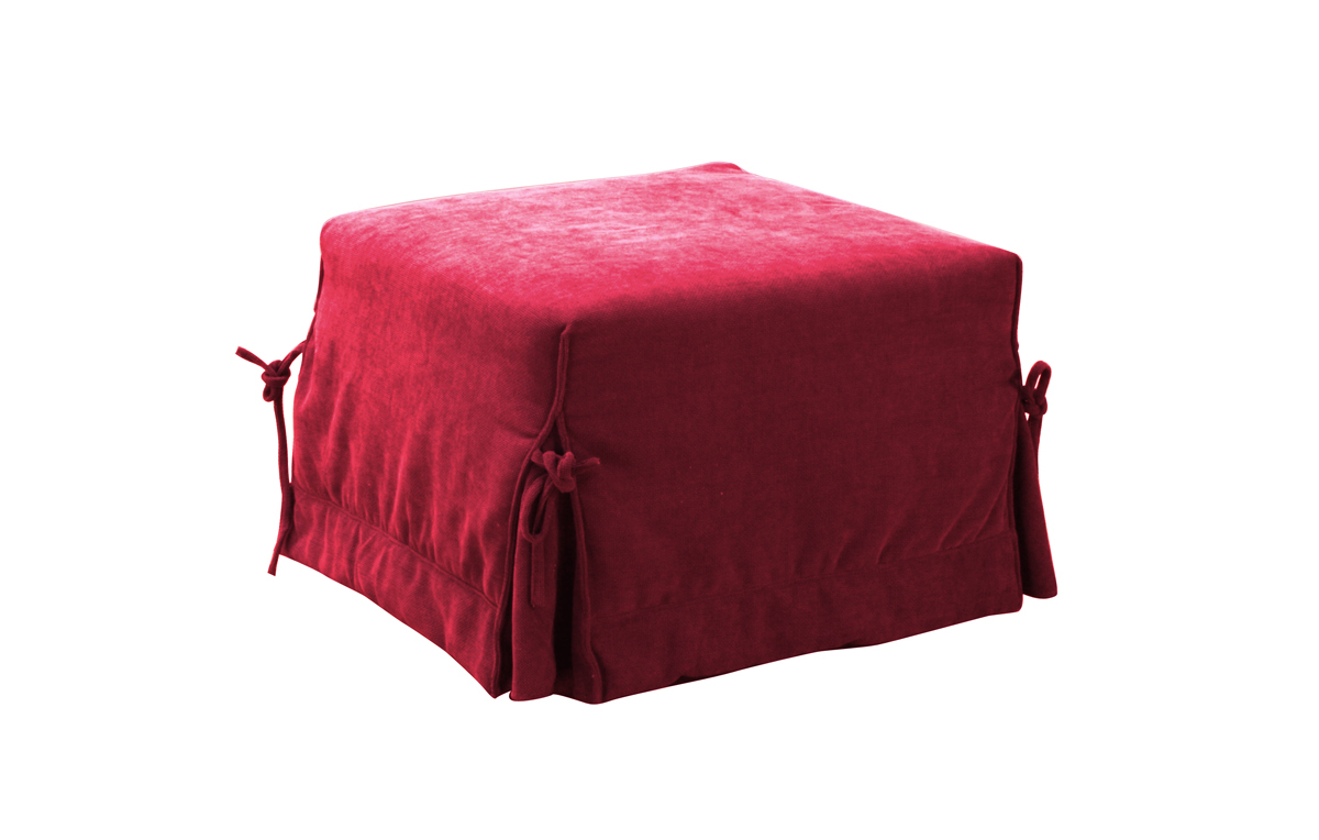 Pouf convertible framboise microfibre Diego