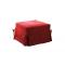 Pouf convertible microfibre rouge DIEGO