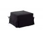 Pouf convertible noir microfibre Diego