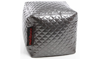 Pouf design carr&eacute; argent CUBAG TREND