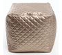 Pouf design carr&eacute; dor&eacute; CUBAG TREND