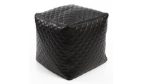 Pouf design carr&eacute; noir CUBAG TREND