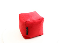 Pouf design carr&eacute; rouge CUBAG 