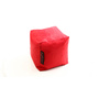 Pouf design carr&eacute; rouge CUBAG 