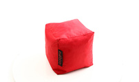 Pouf design carr&eacute; rouge CUBAG 