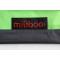 Pouf design polyester bicolore gris et vert anis SMALL MILIBAG 