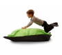 Pouf design polyester bicolore gris et vert anis SMALL MILIBAG 