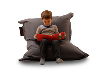 Pouf design polyester gris SMALL MILIBAG