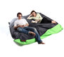 Pouf g&eacute;ant design bicolore vert et gris FAMILY MILIBAG 