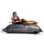 Pouf g&eacute;ant design matelass&eacute; argent&eacute; BIG MILIBAG TREND 