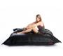 Pouf g&eacute;ant design matelass&eacute; noir BIG MILIBAG TREND 