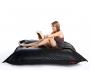 Pouf g&eacute;ant design matelass&eacute; noir BIG MILIBAG TREND 