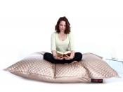 Pouf g&eacute;ant design matelass&eacute; or BIG MILIBAG TREND 