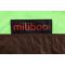 Pouf g&eacute;ant design polyester bicolore marron et vert anis BIG MILIBAG 