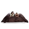 Pouf g&eacute;ant design polyester chocolat FAMILY MILIBAG 