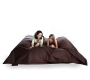 Pouf g&eacute;ant design polyester chocolat FAMILY MILIBAG 