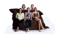 Pouf g&eacute;ant design polyester chocolat FAMILY MILIBAG 
