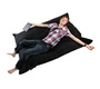 Pouf g&eacute;ant design polyester noir BIG MILIBAG