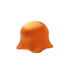 Pouf moderne orange Jelly Fish (lot de 2)